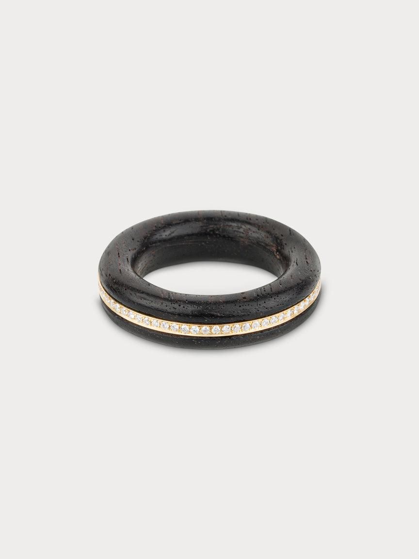 Ebony Linings Ring (Made to Order)