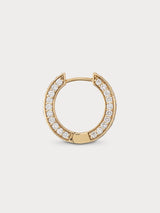 Triple Diamond Huggie - Medium