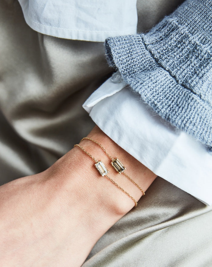 Nord Purity 18K Gold Bracelet w. Quartz & Diamond