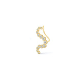 The Star Gold Plated Earring w. White Zirconia