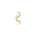 The Star Gold Plated Earring w. White Zirconia