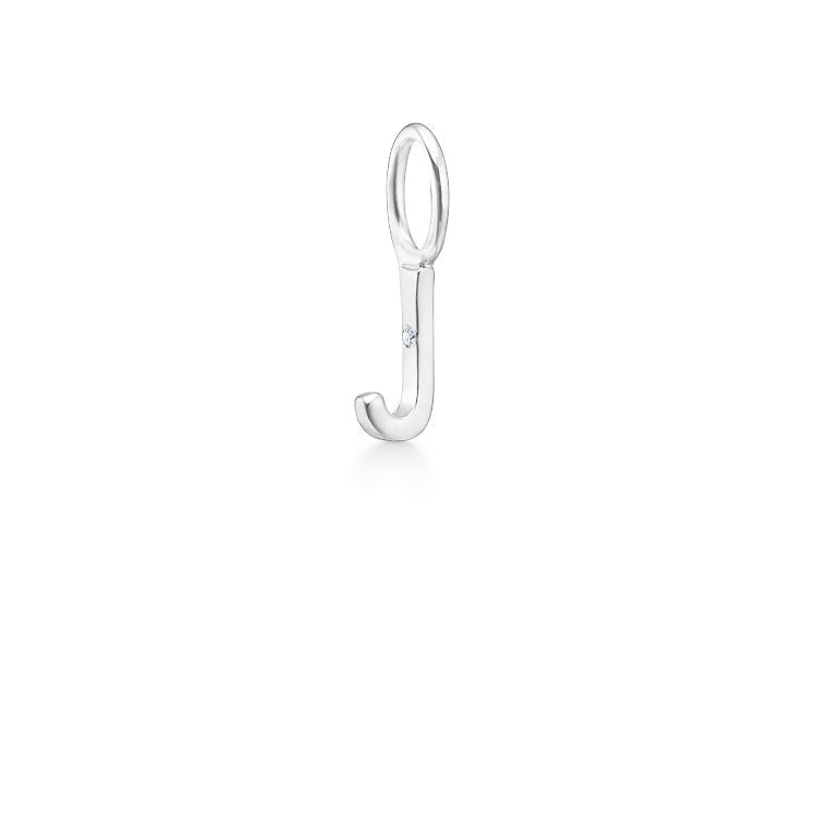 My J Anhänger aus 18K Weißgold I Diamant