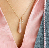 My F 18K Gold Pendant w. Diamond