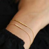 Rock Beads me 18K Gold Bracelet w. Diamond