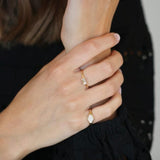 Nord 18K Guld Ring m. Hvid Topas