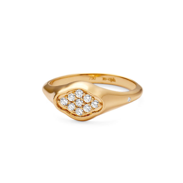 Rock Siegelring aus 18K Gold I Diamanten