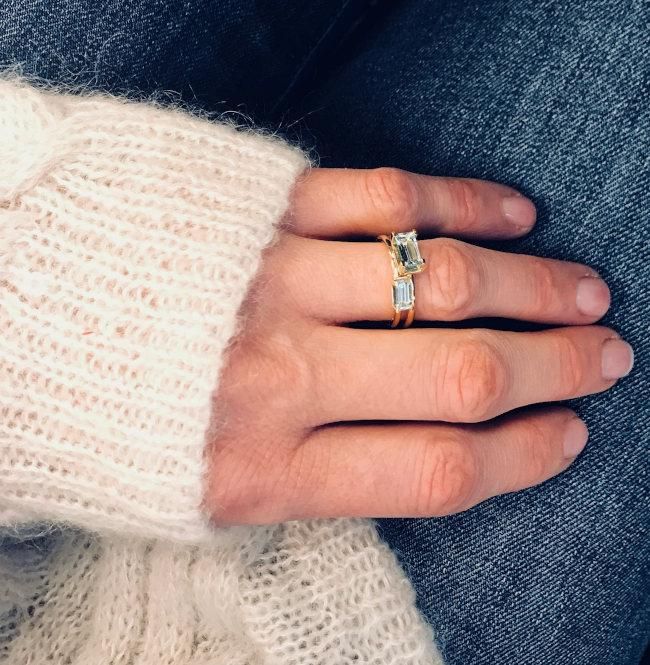 Nord 18K Gold Ring w. Aquamarine