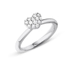 Heart 18K Whitegold Ring w. Diamonds