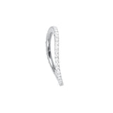 Love Bands Curved 18K Whitegold Ring w. Diamonds