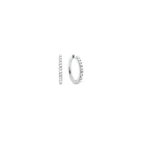 Small Love Bands 18K Whitegold Hoops w. Diamonds