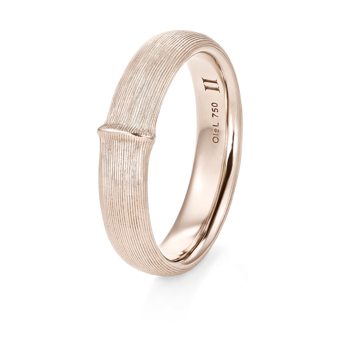 Large Nature Ring für Herren aus 18K Rhodium I Goldplattiertes Weißgold