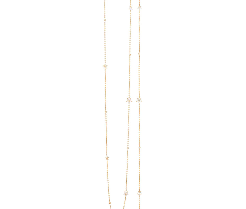Shooting Stars 80cm 18K Gold Necklace w. Diamonds