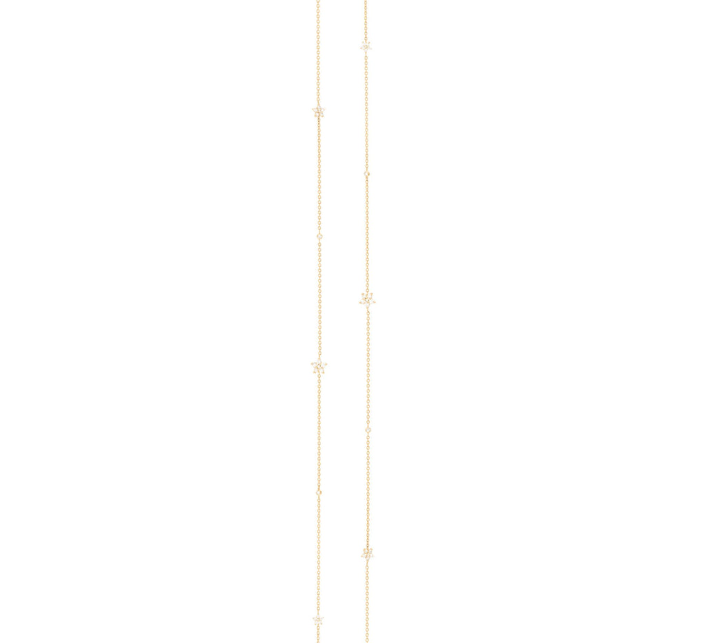 Shooting Stars 18K Gold Necklace w. Diamonds