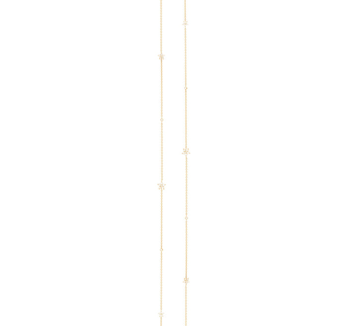 Shooting Stars 18K Gold Necklace w. Diamonds