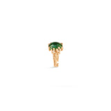 BoHo Medium 18K Gold Ring w. Diamonds & Tourmaline