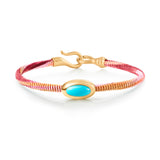 Life 4,5mm Berry 18K Gold Bracelet w. Turquoise