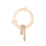 Small Nature Ohrring aus 18K Gold-Anhänger I Diamanten