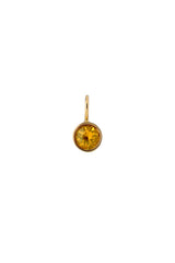 The Smiley 18K Gold Pendant w. Citrin