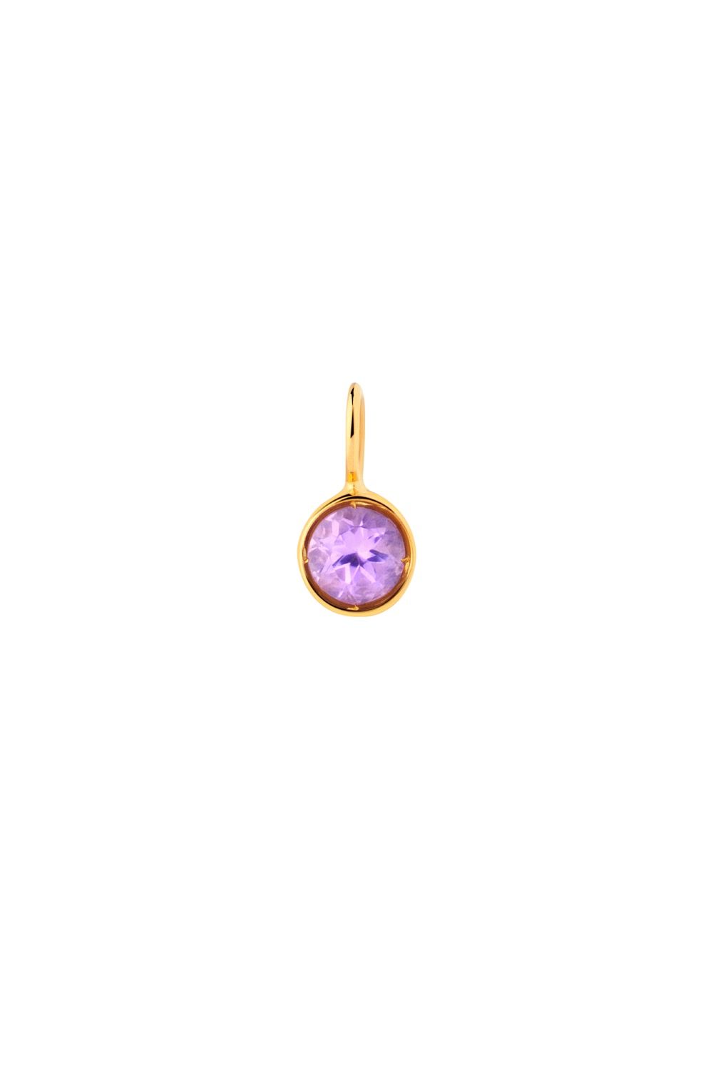 The Smiley 18K Gold Pendant w. Amethyst