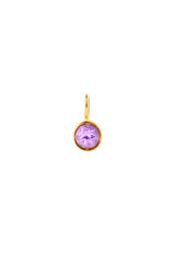The Smiley 18K Gold Pendant w. Amethyst