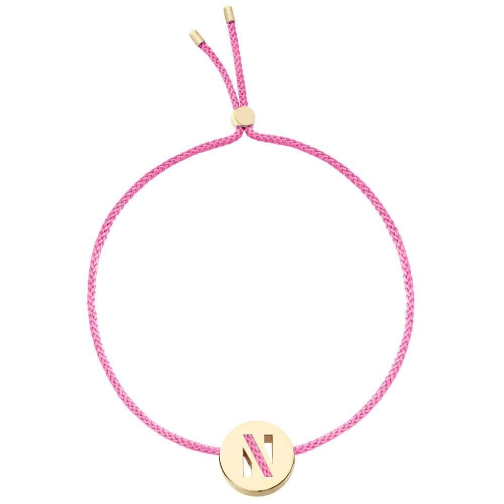 ABC's - N 18K Gold Plated Bracelet
