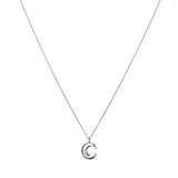 Lunar Pavé 18K Hvidguld Vedhæng m. Diamanter