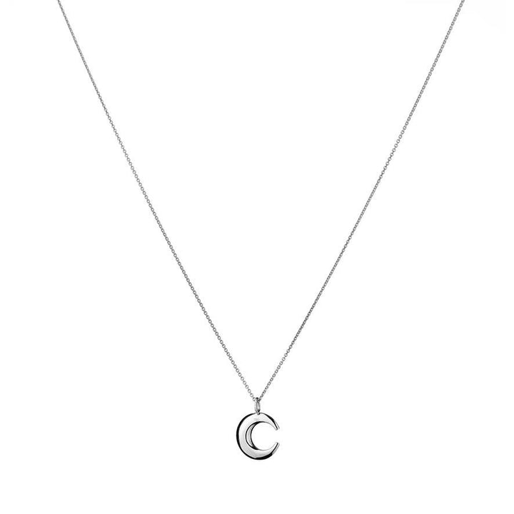 Lunar Pavé 18K Whitegold Pendant w. Diamonds
