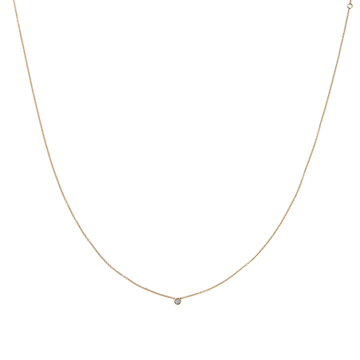 Stellar One Star 18K Gold Necklace w. Diamond