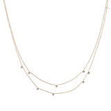 Stellar Five Star Assymetric 18K Guld Halskæde m. Diamanter