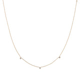 Stellar Three Star 18K Guld Halskæde m. Diamanter