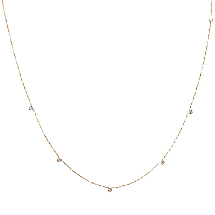 Stellar Five Star 18K Gold Necklace w. Diamonds