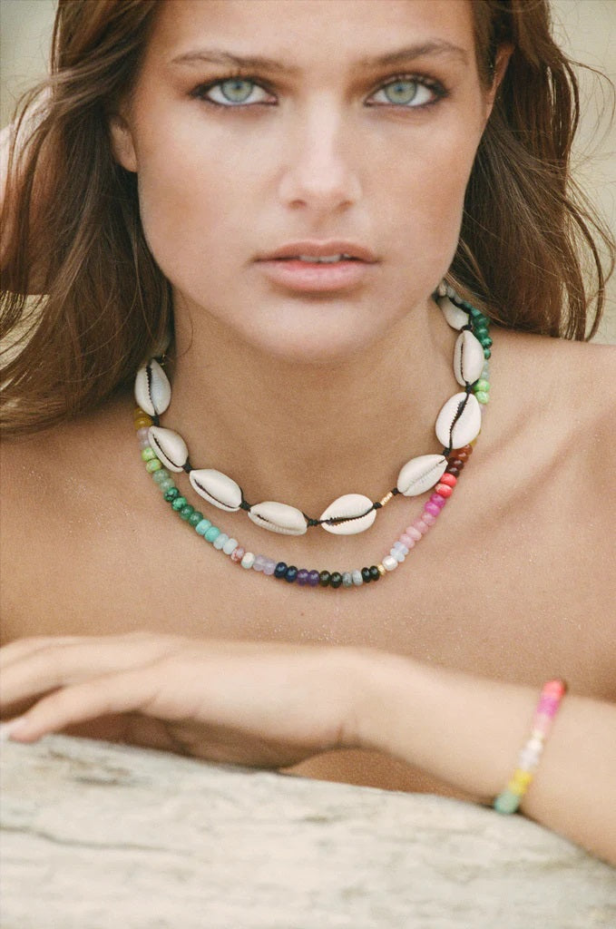 Iris Gold Plated Necklace w. Beads