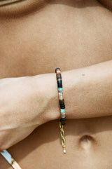 Tulum Armband I Vergoldet I Jade & Schmuckperlen