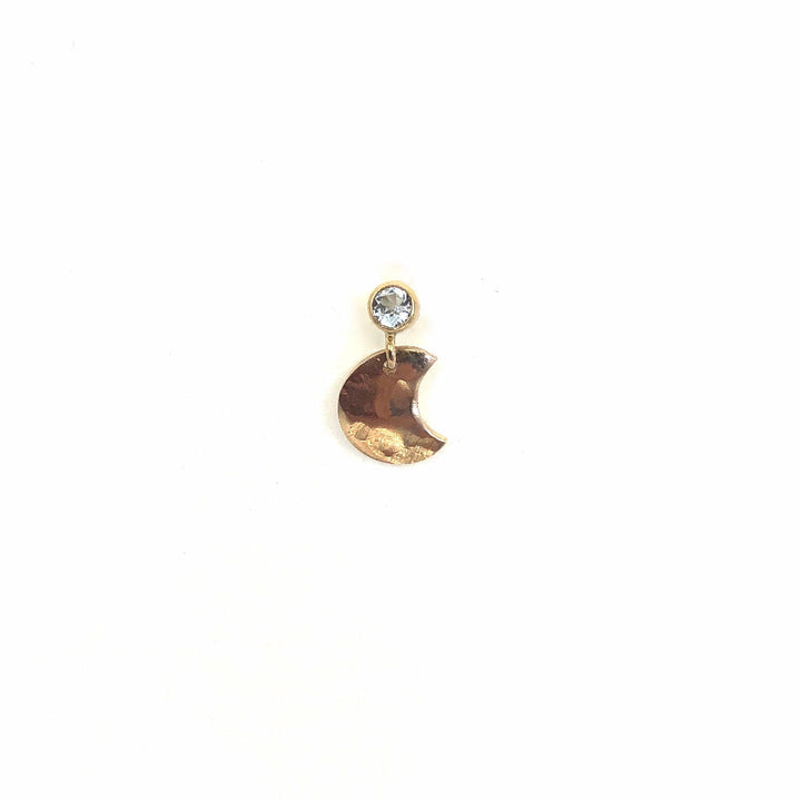 Agnes 14K Gulddoublé Ørestik m. Topas