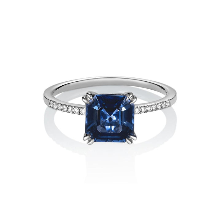 Alu Gala 18K Whitegold Ring w. Diamonds & Spinel