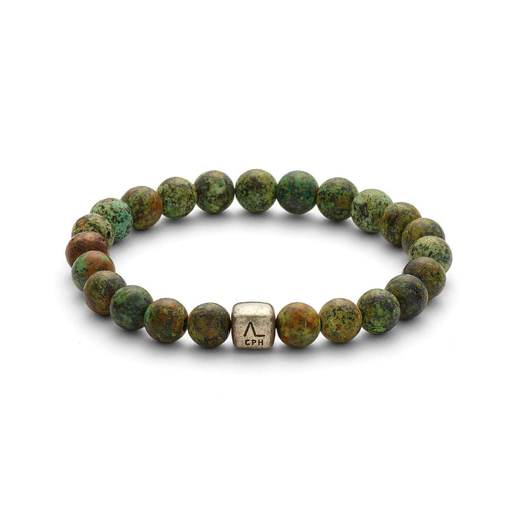 ColorUp Amazon (8mm) sølv Armbånd m. Turkis