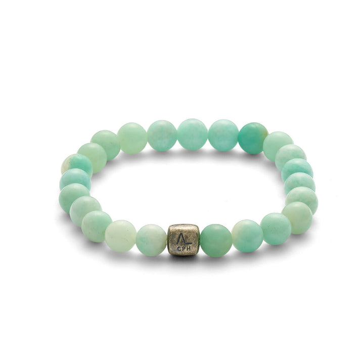 ColorUp (8mm) Silver Bracelet w. Amazonite