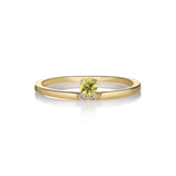 Andrea Yellow 14K Gold Ring w. Sapphire & Diamonds