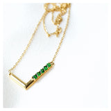 Anne 18K Gold Necklace w. Tsavorite