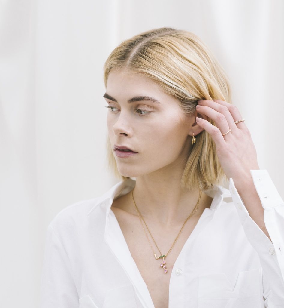 Anne 18K Gold Necklace w. Tsavorite