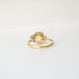 Dehi 18K Gold Ring w. Tourmaline & Diamonds