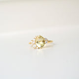 Dehi 18K Gold Ring w. Tourmaline & Diamonds