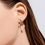 Astra 18K Gold Earrings w. Pearl