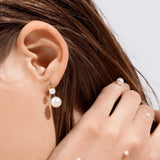 Astra Moonlight 18k Gold Ohrringe w. Perle