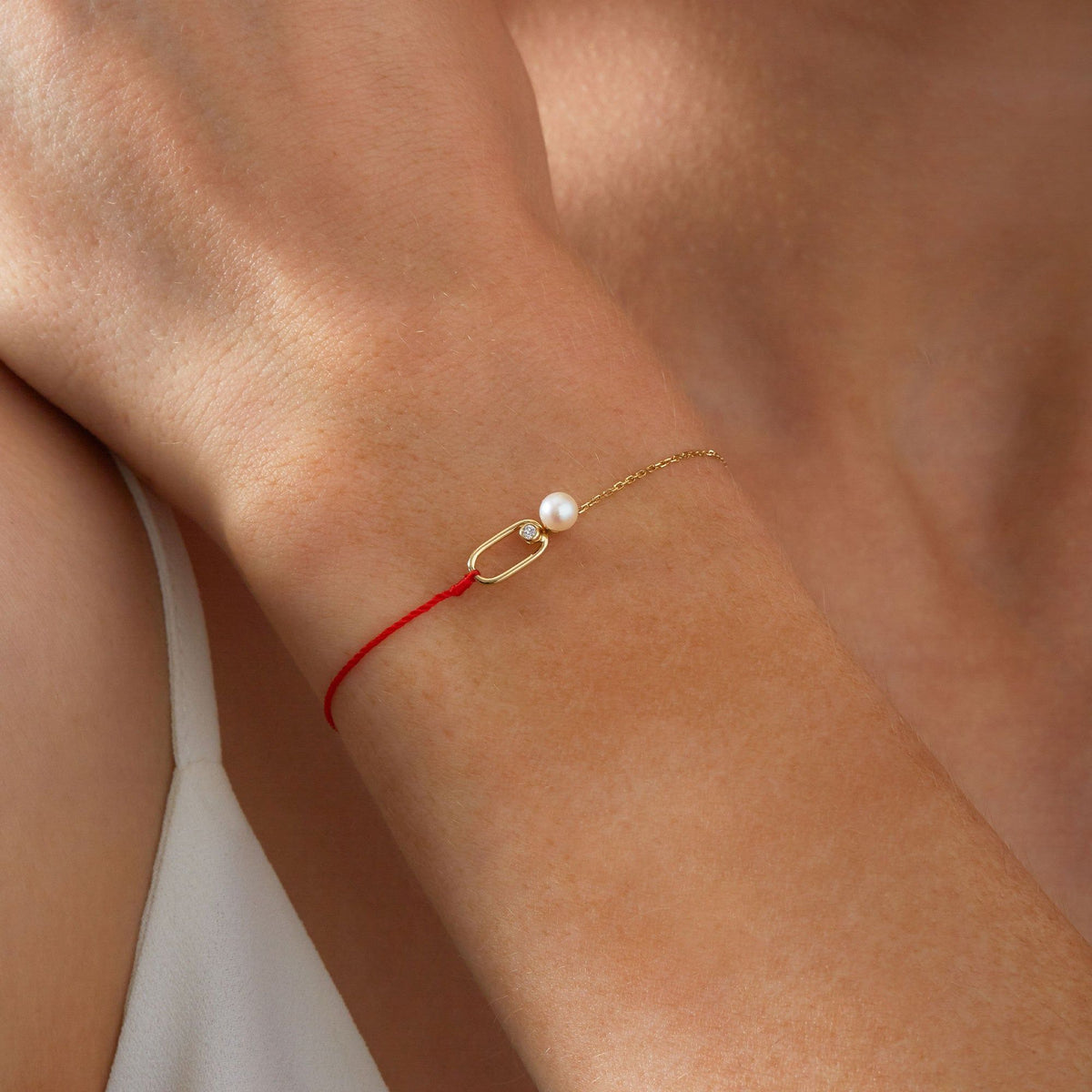Astra Moonlight 18K Gold Bracelet w. Pearl
