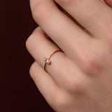 Astra Moonlight 18K Gold Ring w. Pearl