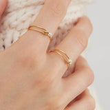 Astra Moon 18K Guld Ring m. Perle