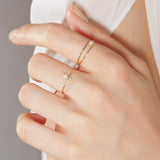Astra Moonlight 18K Guld Ring m. Perle