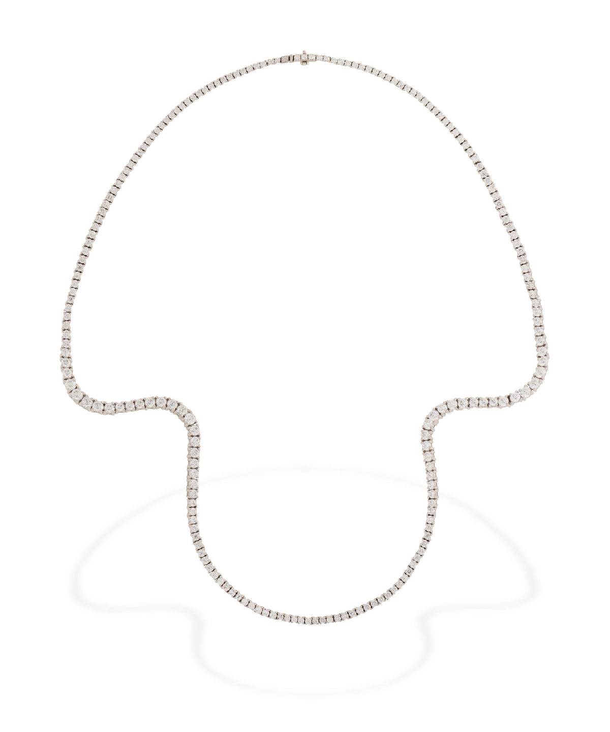 Aurora Pavé 18K Whitegold Necklace w. Diamonds