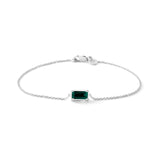 Nord Green 18K Whitegold Bracelet w. Tourmaline & Diamond